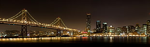 Brooklyn Bridge, city, bridge, lights, night HD wallpaper