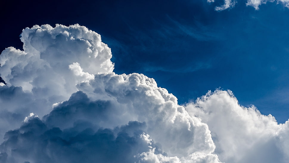 white nimbus clouse, sky, clouds HD wallpaper
