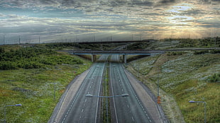 gray road, landscape, nature