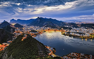 Aerial Photography of Town Near Bay Area