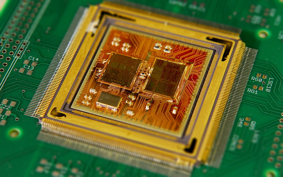 microchip, technology, computer, tilt shift HD wallpaper