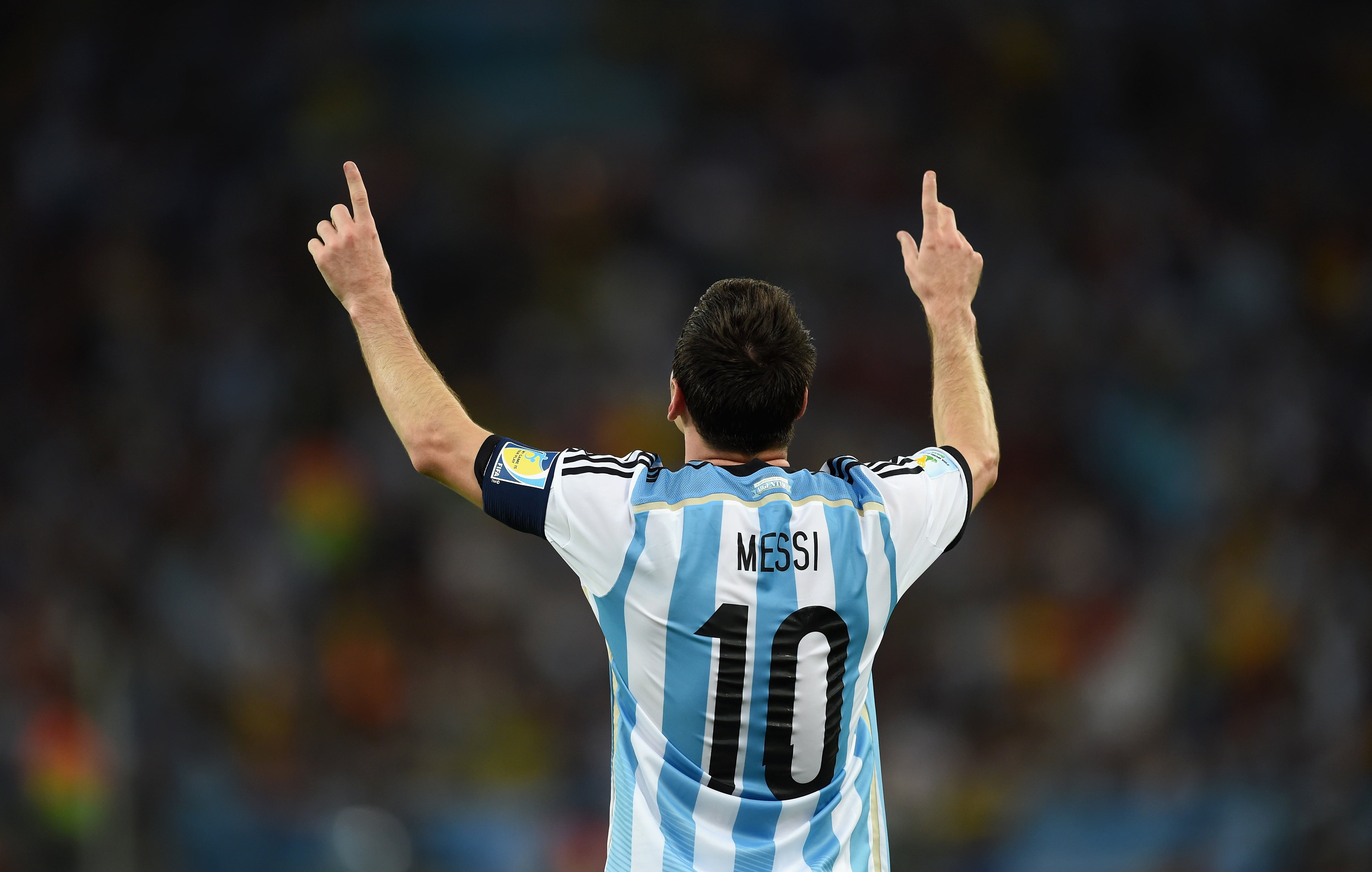 Photo of Lionel Messi wearing teal and gray jersey HD wallpaper | Wallpaper  Flare
