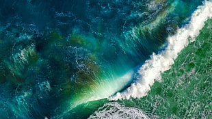 sea waves, waves, sea, sea foam, colorful