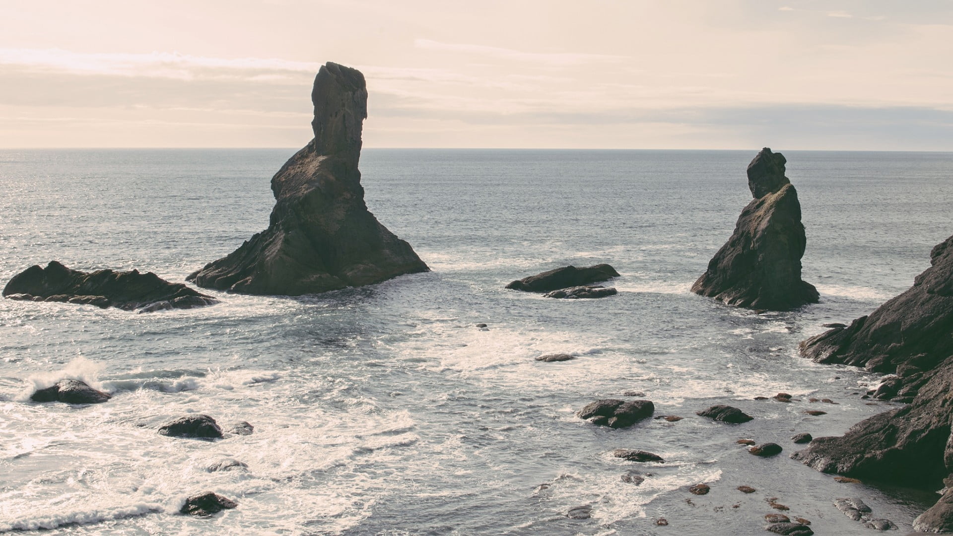 beach shore with cliff