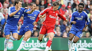 men's red-and-white adidas jersey set, Fernando Torres, Chelsea FC, Liverpool FC, men