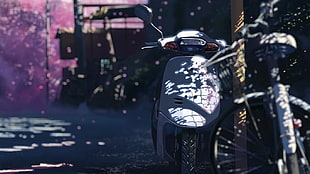 blue motorcycle, anime, 5 Centimeters Per Second HD wallpaper