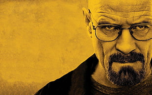 man face illustration, Breaking Bad, Heisenberg, Walter White, TV