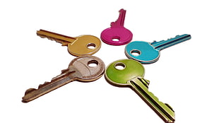 five assorted keys HD wallpaper