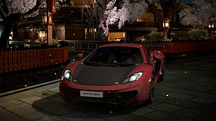 red 5-door hatchback, McLaren MP4-12C, McLaren, car, video games HD wallpaper