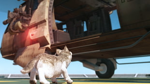 short-coated white and gray puppy, Metal Gear Solid V: The Phantom Pain, Metal Gear, video games, D-Dog HD wallpaper