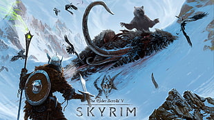 the elder scrolls V skyrim illustration HD wallpaper