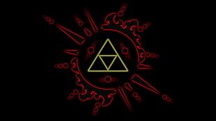 yellow triangle logo, The Legend of Zelda, Triforce HD wallpaper