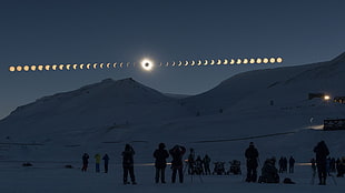 phases of the moon photo, NASA, stars, sky, planet HD wallpaper