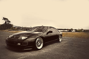 black Nissan coupe