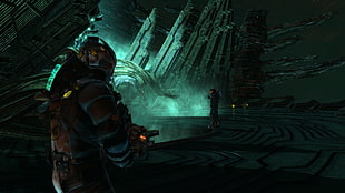 green and black digital wallpaper, Dead Space, Isaac Clarke, video games, Dead Space 3 HD wallpaper