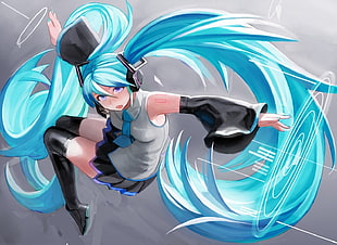 Miku Hatsune, anime, Hatsune Miku, Vocaloid HD wallpaper