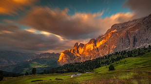 brown mountain photo, nature, landscape, mountains, rock