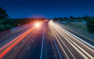 timelapse photography of car lights