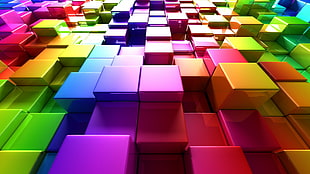multicolored topic, 3D, colorful HD wallpaper