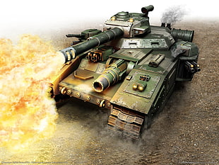 green battle tank digital wallpaper, tank, war, Warhammer 40,000, Baneblade HD wallpaper