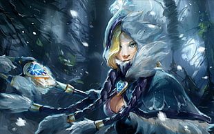 Crystal Maiden illustration, Rylai, video games, Dota 2, Dota HD wallpaper