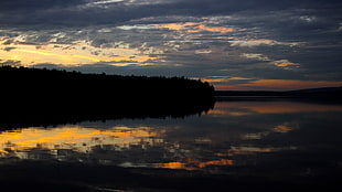 white clouds, reflection, nature