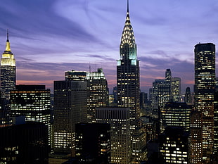 high rise buildings, New York City, cityscape