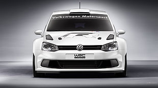 white Volkswagen Polo WRC, car, Volkswagen, VW Polo WRC, rally cars