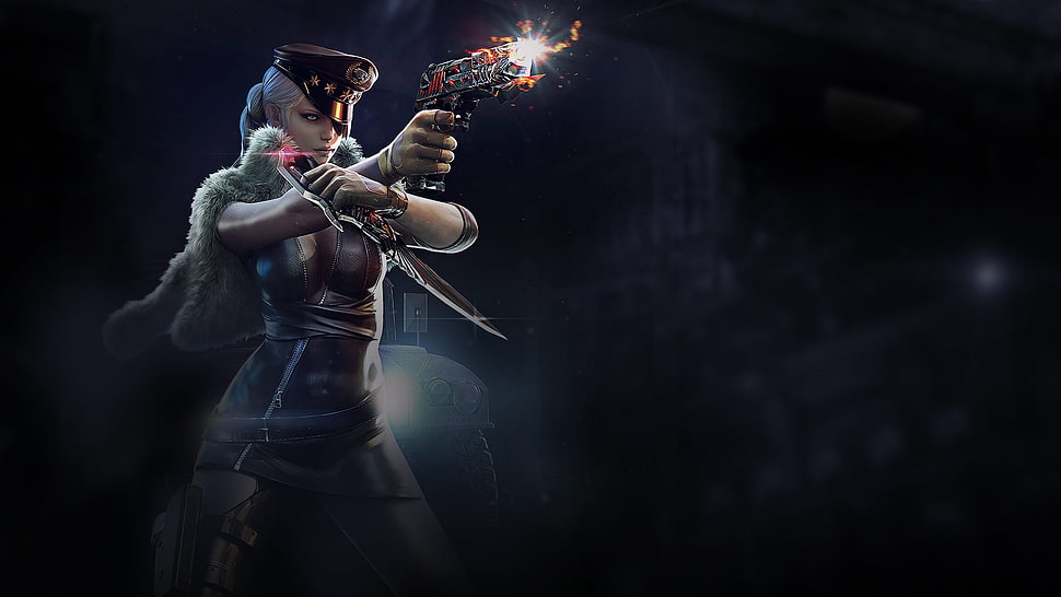 female character holding pistol digital wallpaper, CrossFire, first-person shooter HD wallpaper