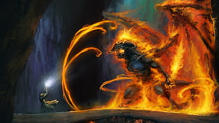 dragon illustration HD wallpaper