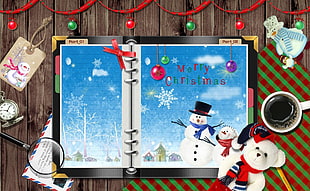 Merry Christmas greeting card HD wallpaper