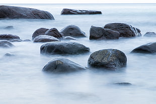 black stone fragments