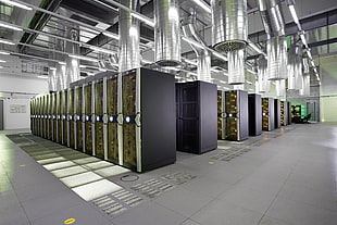 black steel cabinet, server, technology, datacenter, SGI HD wallpaper