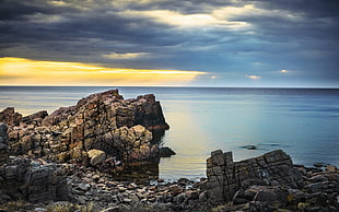 gray and brown rock formation