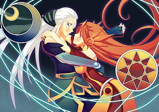 couple anime character, Diana, League of Legends, video games, Leona (League of Legends) HD wallpaper