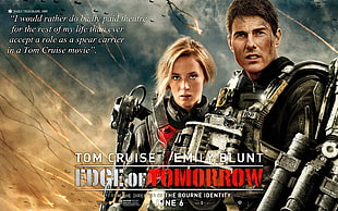 Edge of Tomorrow cover, Edge of Tomorrow, movies, Emily Blunt HD wallpaper