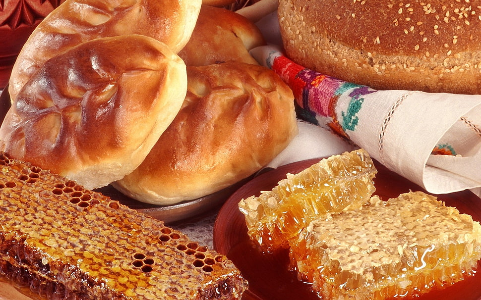 bread and honey HD wallpaper