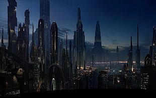 photo of high rise buildings, Star Wars, Coruscant HD wallpaper