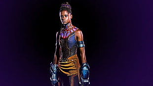 female game character illustration, Black Panther, Marvel Cinematic Universe, Shuri, Letitia Wright HD wallpaper