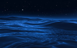 blue, dark, night, landscape