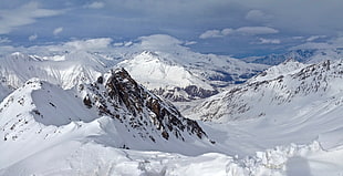 snow capped mountain, Mountains, Snow, Peaks