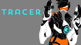 Tracer logo, Overwatch, Blizzard Entertainment, Tracer (Overwatch) HD wallpaper