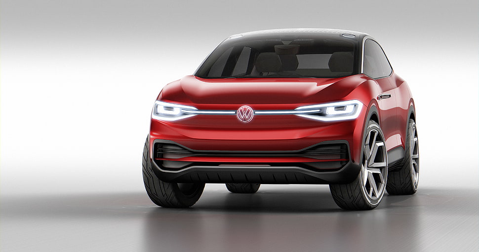 red Volkswagen concept car HD wallpaper