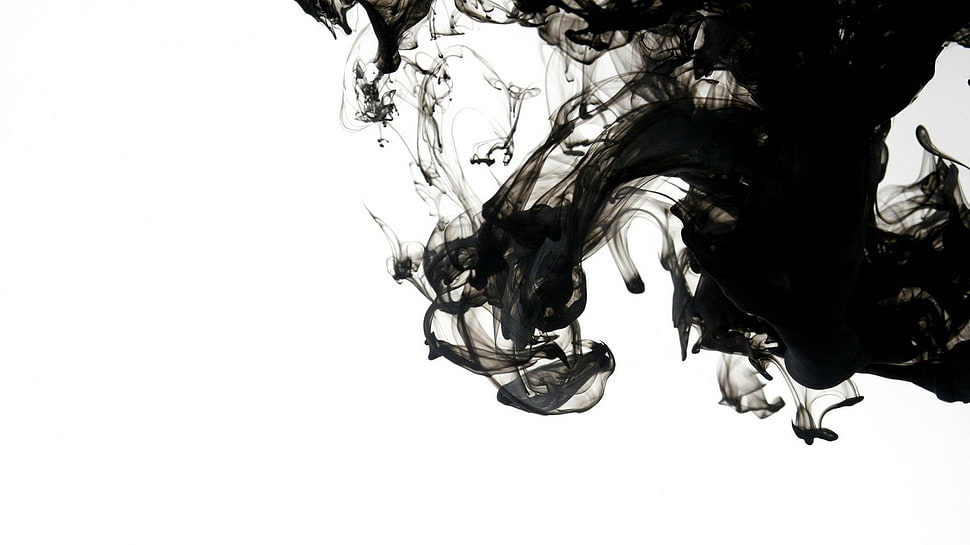 black and white abstract art HD wallpaper