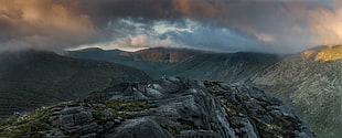 gray rocky mountain, landscape, Max Rive HD wallpaper