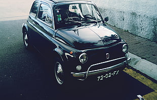 vintage black Mini Cooper