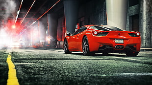 red ferrari 458, Ferrari, Ferrari 458, car, red cars HD wallpaper