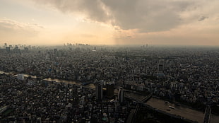 gray concrete building, Japan, cityscape