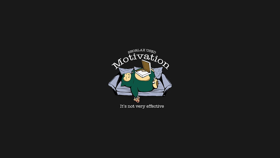 Motivation Snorlax illustration HD wallpaper