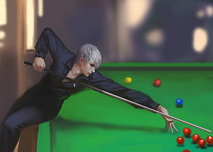 animated man playing billiard HD wallpaper